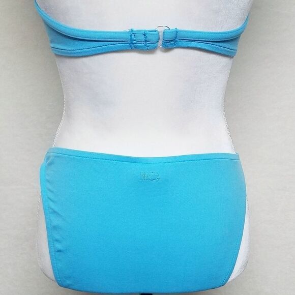 VINTAGE 80s Becca Blue Strapless High Rise Bikini - Picture 7 of 16